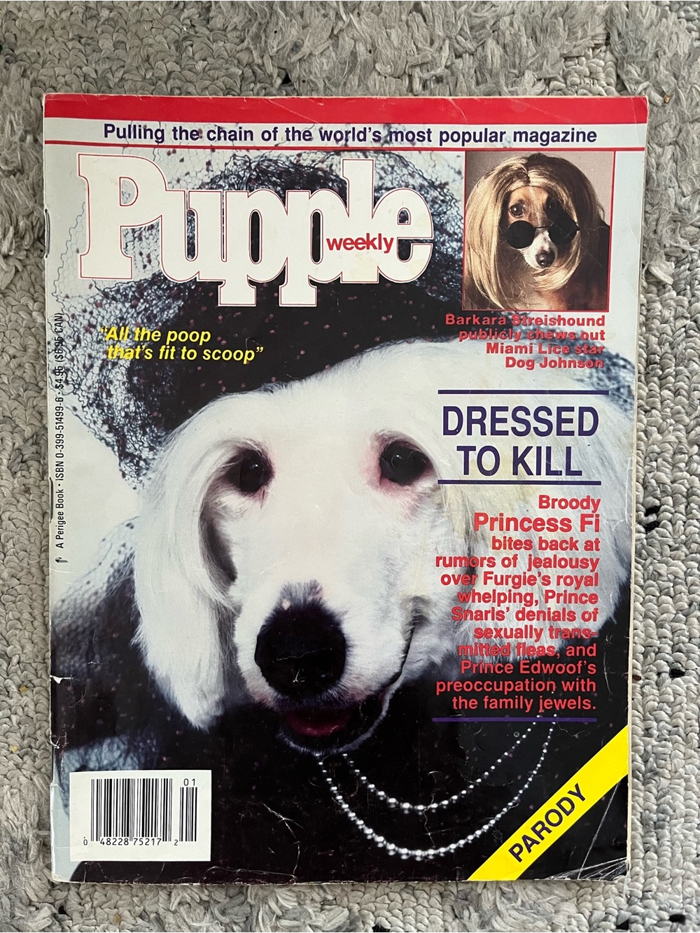 Parody Dog Magazine Cover - White/Black
